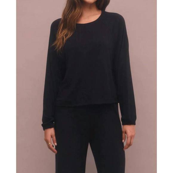 Z SUPPLY: LOVELY POINTELLE TOP- ICE BLUE